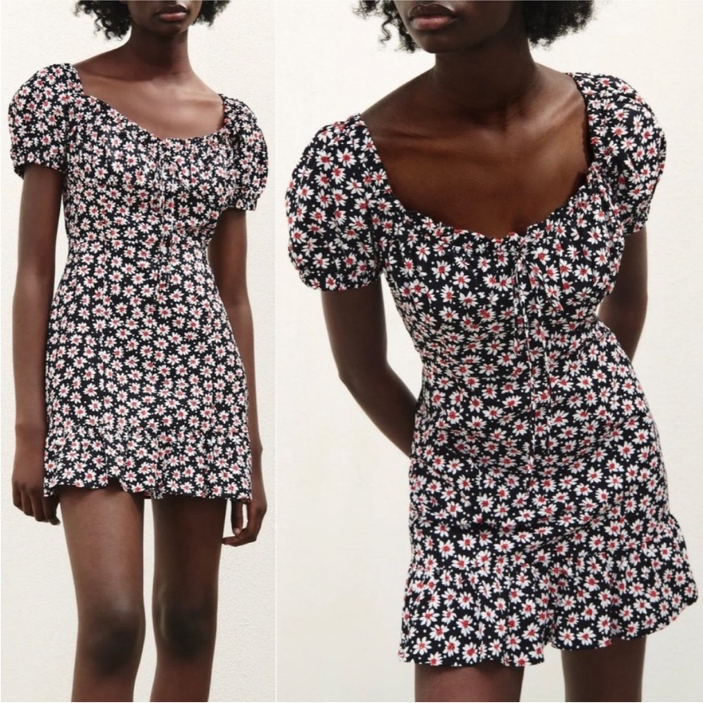 Zara floral mini dress
